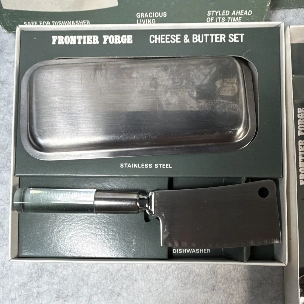 Frontier Forge Stainless Steel 6pc Serving Set Tray, Cheese Tools, Dishwasher
